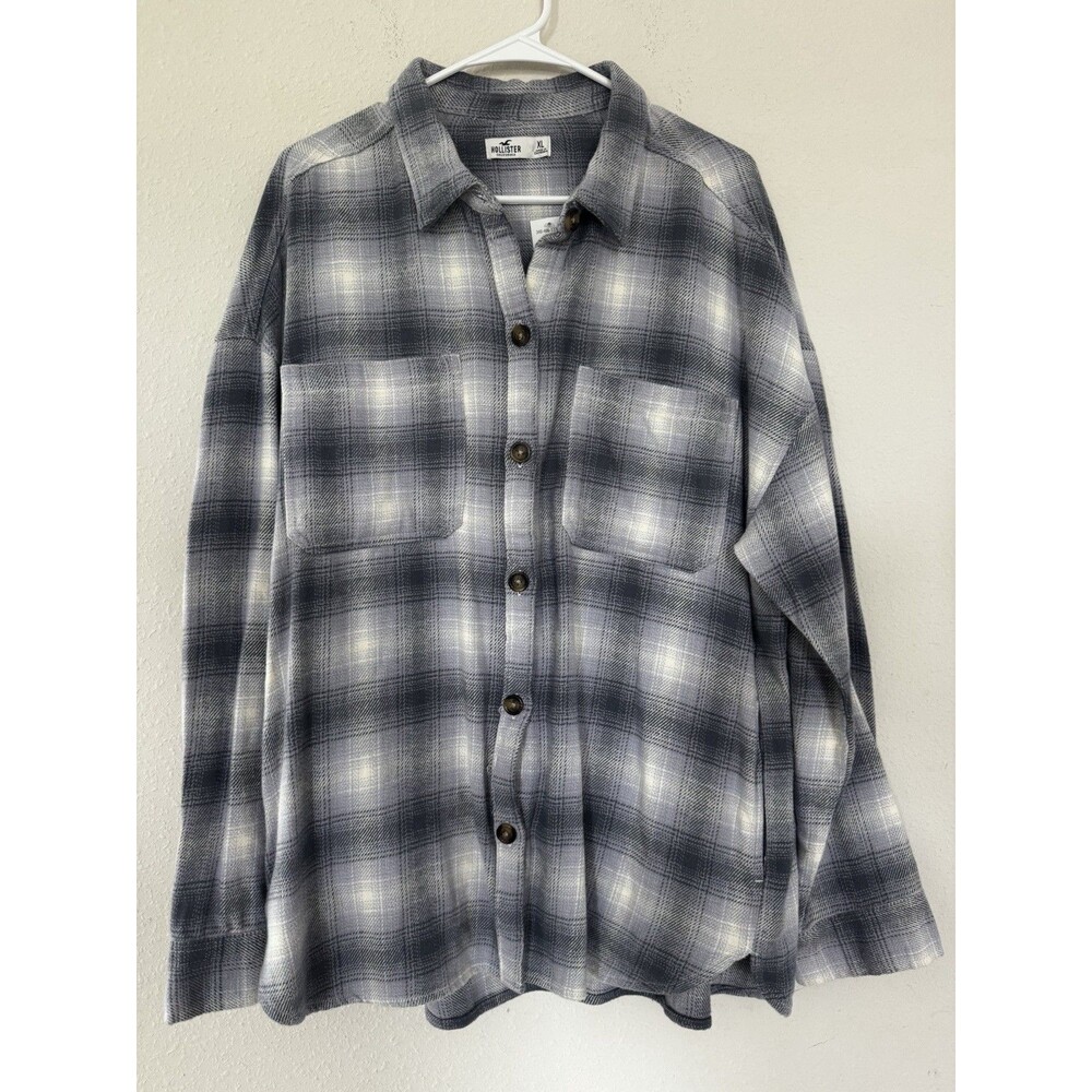 New Hollister Men’s Plaid Flannel Jacket XL Gorpcore Outdoors Cabincore Hiking